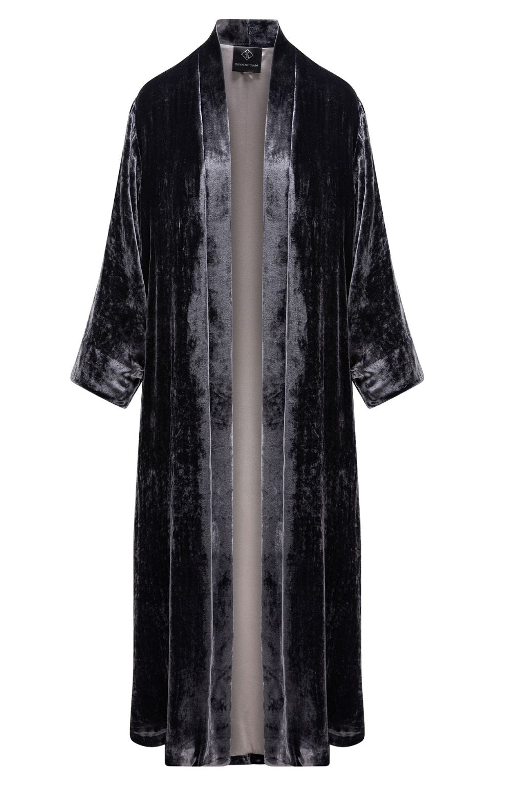 Velvet Kimono In Future Dusk Gray