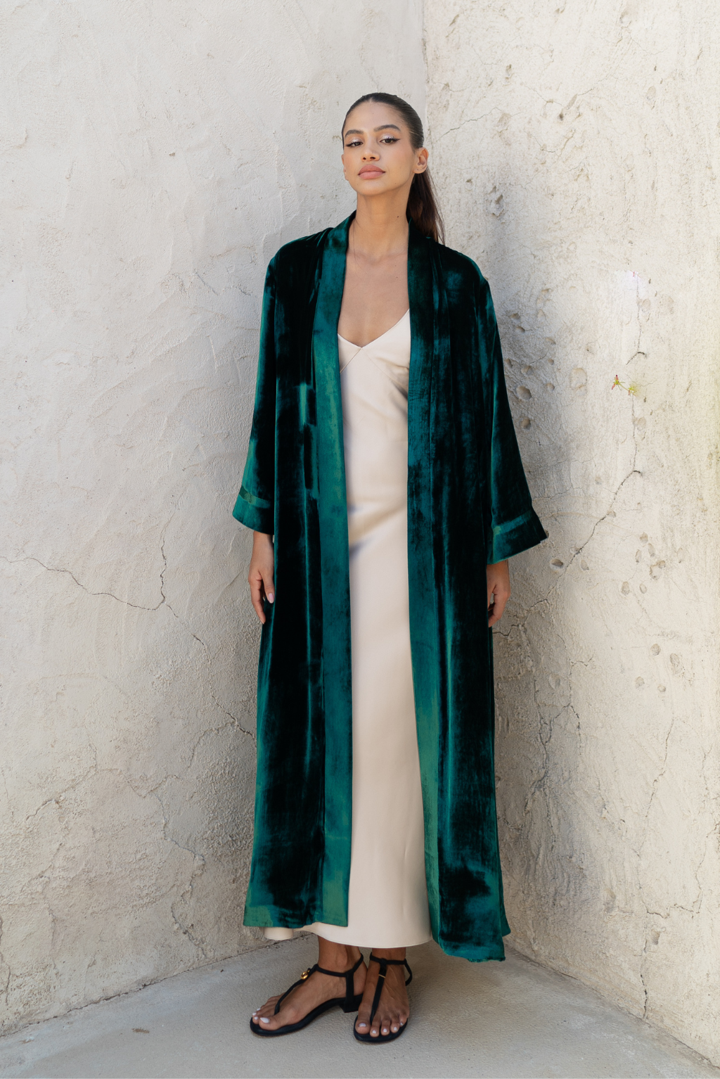 slim fit dress slacks Long Sequin Kimono | Mermaid main image 0