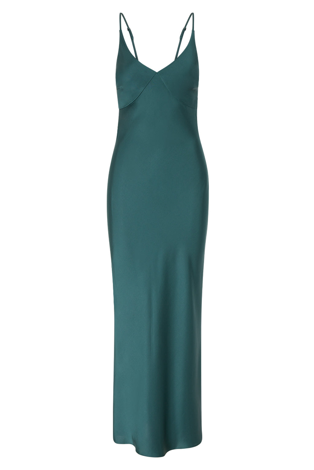 emerald green silk slip dress Emerald Midi Slip Dress Emerald / M