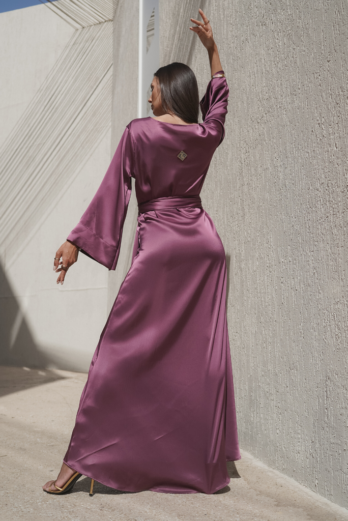 Purple online kaftan dress